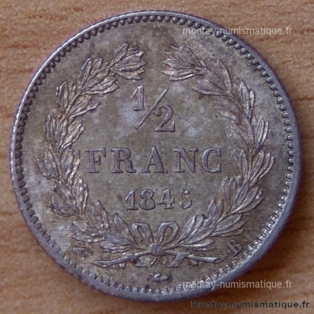 1/2 Franc Louis Philippe 1er 1845 B