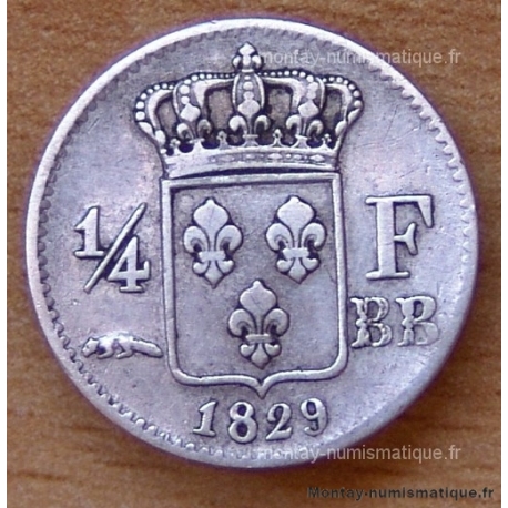 1/4 de Franc Charles X 1829 BB Strasbourg