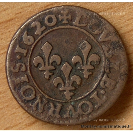 Louis XIII Double tournois 1620 G Poitiers