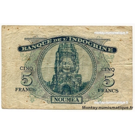 Nouvelles-Hébrides 5 Francs Minerve France Libre