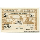 Nouvelle Calédonie 2 Francs trésorerie Nouméa 1943