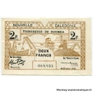 Nouvelle Calédonie 2 Francs trésorerie Nouméa 1943