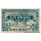 Algérie - 1 Franc Région Economique d'Algérie 1944 2T H.3