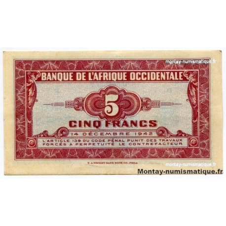 5 Francs Afrique Occidentale type 1942