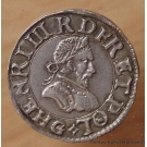 Henri III denier tournois 1586 G Poitiers essai argent