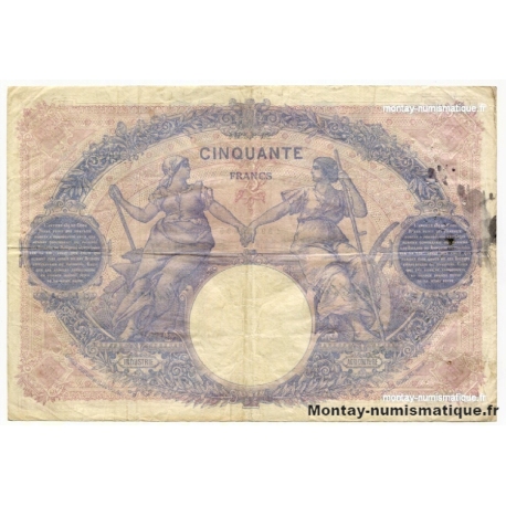 50 Francs bleu et rose 20-8-1914 V.5581