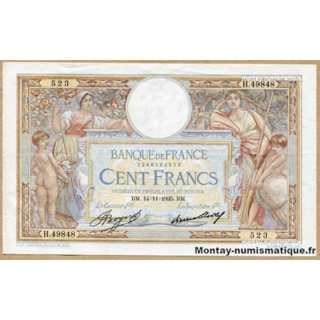 100 Francs L.O Merson 14-11-1935 H.49848