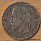 5 Francs Napoléon III Empereur 1866 A