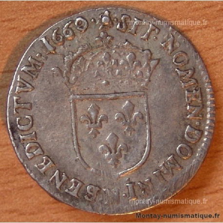 Louis XIV 1/12eme Ecu Buste Juvénile 1660 N var 60/59