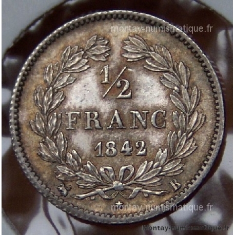 1/2 Franc Louis Philippe 1er 1842 B Rouen