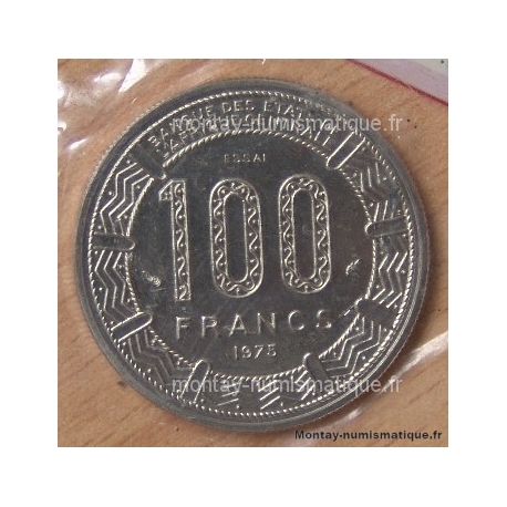 Gabon 100 Francs 1975 ESSAI