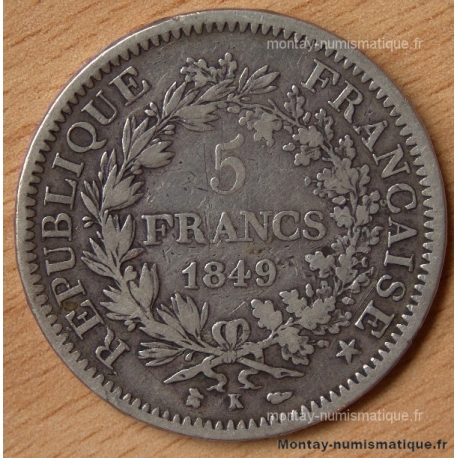 5 Francs Hercule 1849 K Bordeaux