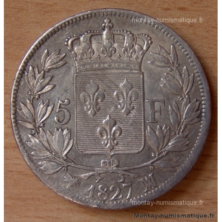 5 Francs Charles X 1827 MA Marseille