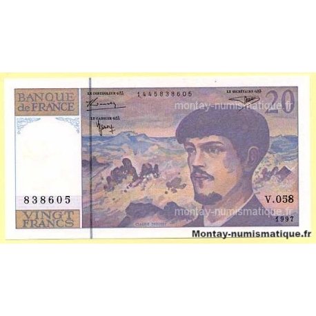 20 Francs Debussy 1997 V.058