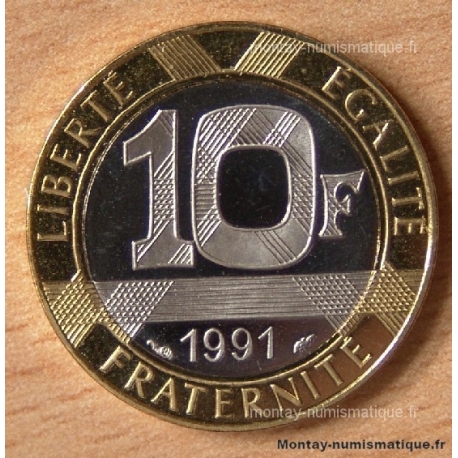 10 Francs Génie de la Bastille 1991 BE Belle Epreuve