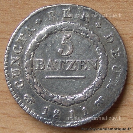Suisse Canton de Solothurn 5 Batzen 1811