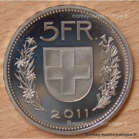 Suisse 5 Francs 2011 B Berne flan bruni -Proof