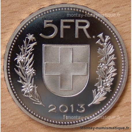 Suisse 5 Francs 2013 B Berne flan bruni -Proof