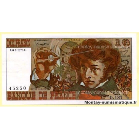 10 Francs Berlioz 6-2-1975 O.137