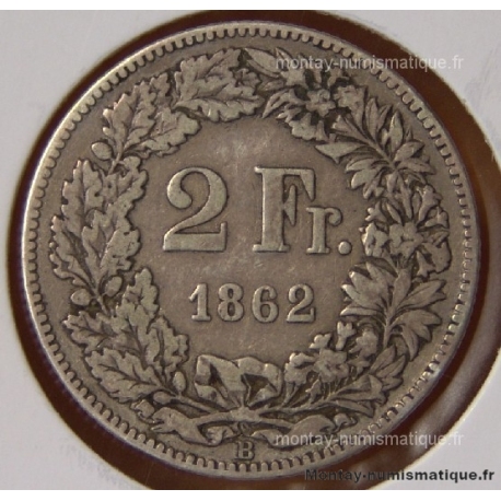 Suisse 2 Francs 1862 B Berne
