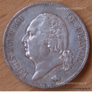 5 Francs Louis XVIII buste nu 1823 Q Perpignan