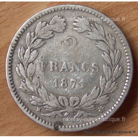 2 Francs Cérès sans légende 1871 K