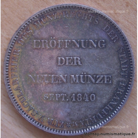 Allemagne Francfort 2 Thaler ou 3-1/2 gulden 1840
