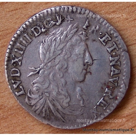 Louis XIV 1/12eme Ecu Buste Juvénile 1660 Z Grenoble