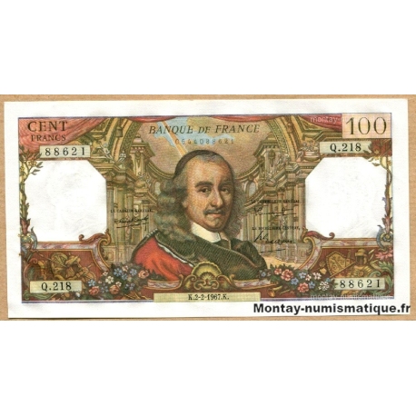 100 Francs Corneille 2-2-1967 Q.218