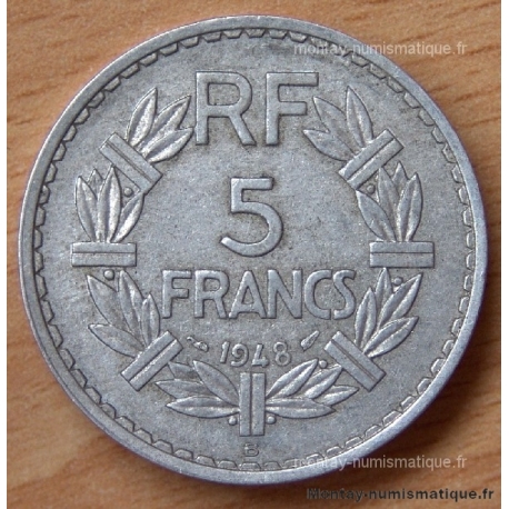 5 Francs Lavrillier Aluminium 1948 B