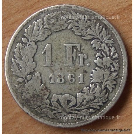 Suisse 1 Franc 1861 B