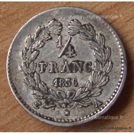 1/4 de Franc Louis Philippe 1836 A Paris