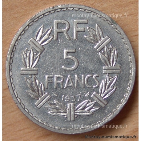 5 Francs Lavrillier Nickel 1937