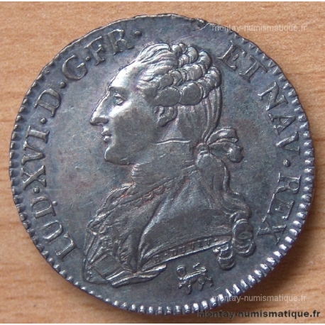 Louis XVI 1/2 Ecu buste habillé 1791 A pointé
